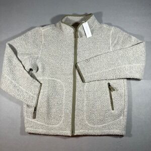 NWT Outerknown Woolaroo Manteco Recycled Wool Fleece Jacket Men L Oatmeal Thermo